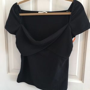 reformation jeans black organic cotton top large